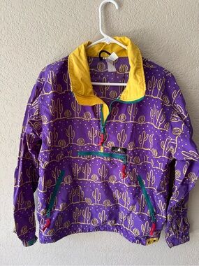 Sierra Designs Purple & Yellow Desert Print Pullover | Vintage